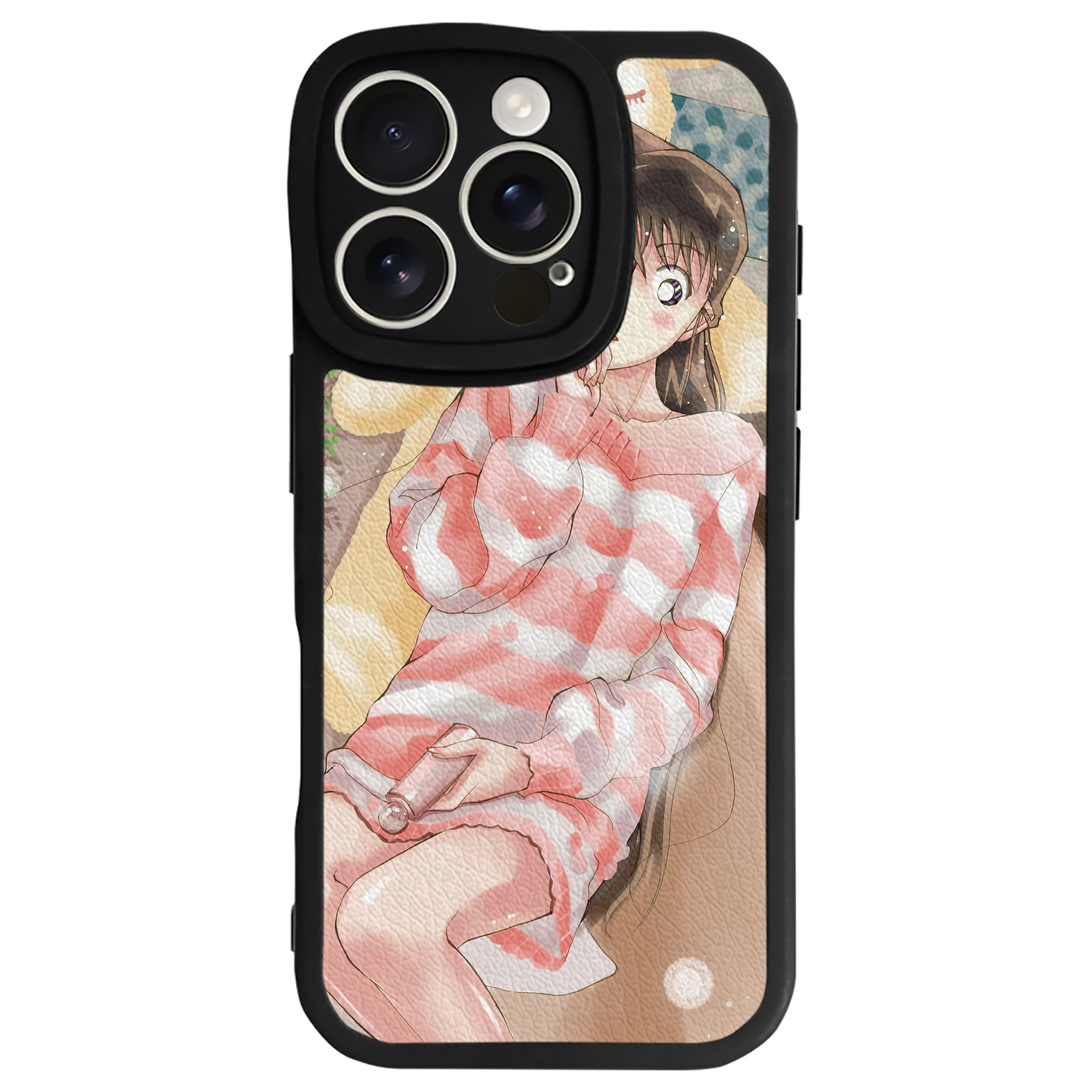 （画像用） 名探偵コナン Detective Conan 【iPhone 16シリーズ対応】シリコンスマホケース（レザー調） 材質：シリコン